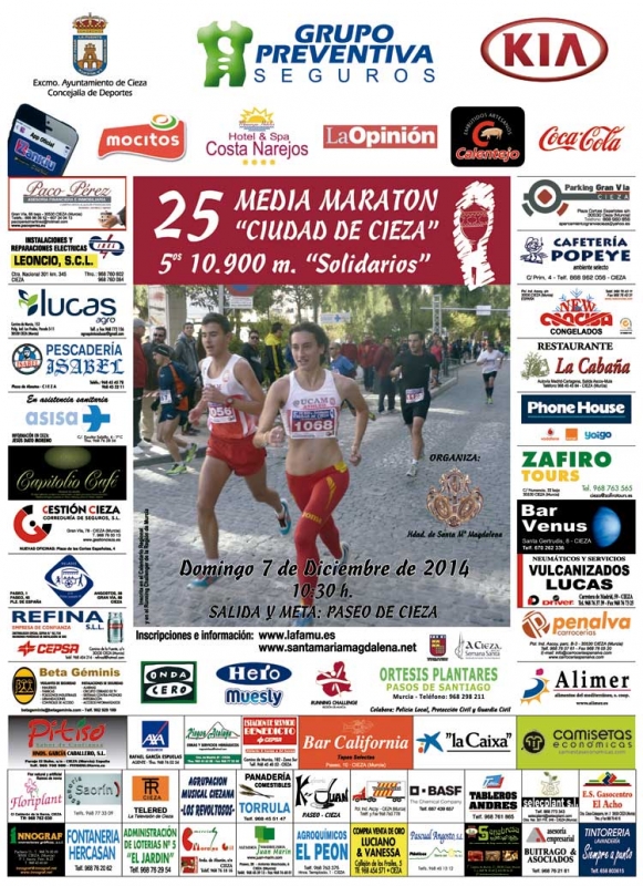 Cartel XXV Media Maratón de Cieza