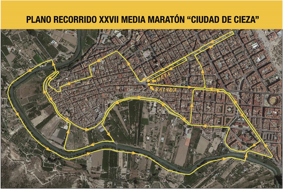 Nuevo circuito XXVII Media Maratón Ciudad de Cieza y 11 K Solidarios