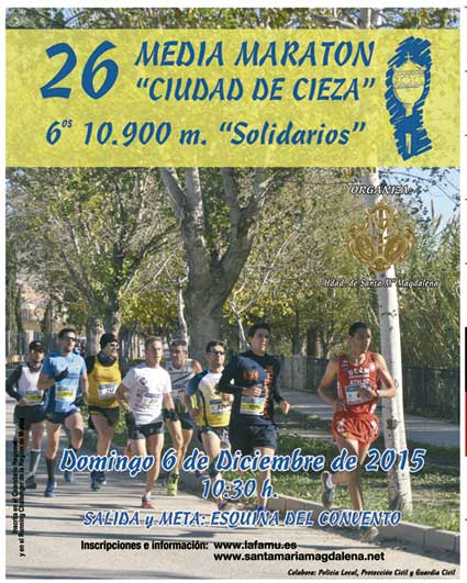 Cartel oficial de la XXVI Media Maratón y VI 10.900 Solidarios